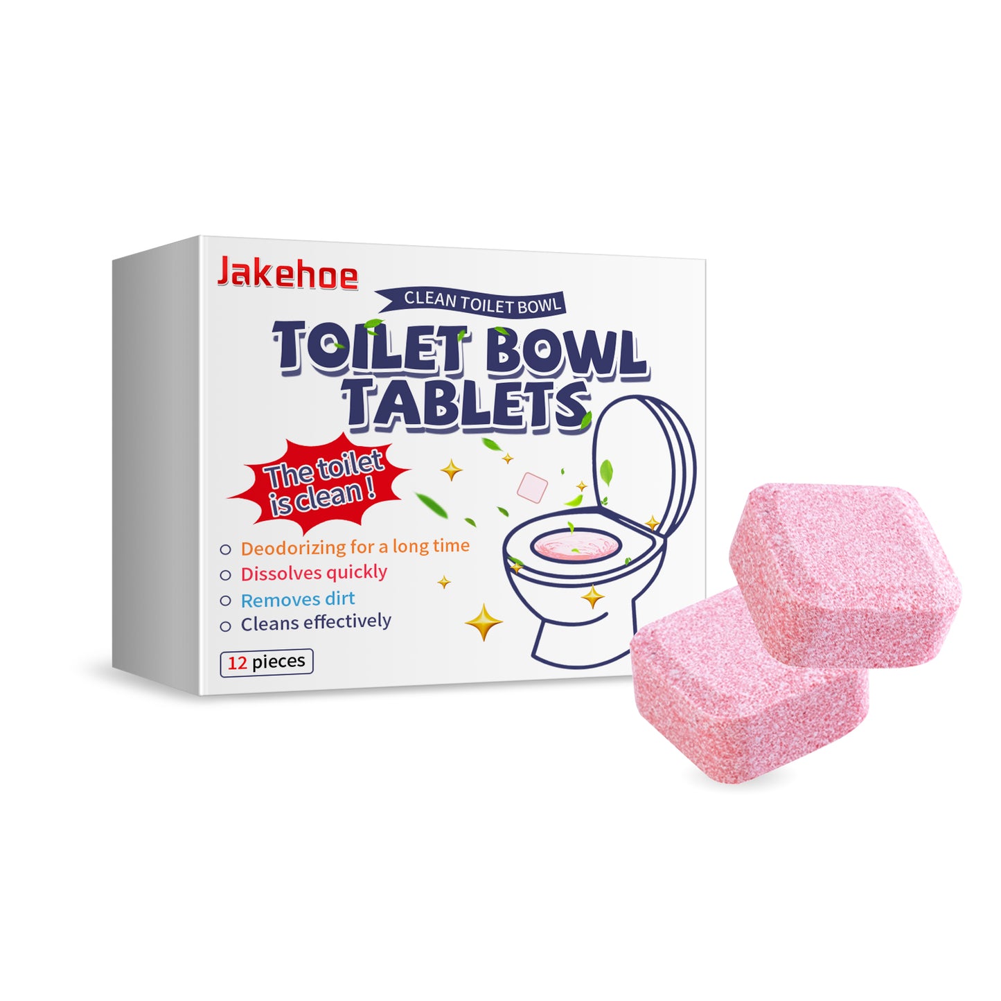 Toilet Effervescent Cleaning Tablets – Powerful Deodorizing & Stain Removal Formula