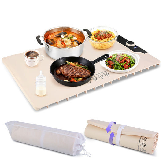 Portable Electric Food Warming Mat – Adjustable Temperature & Timer