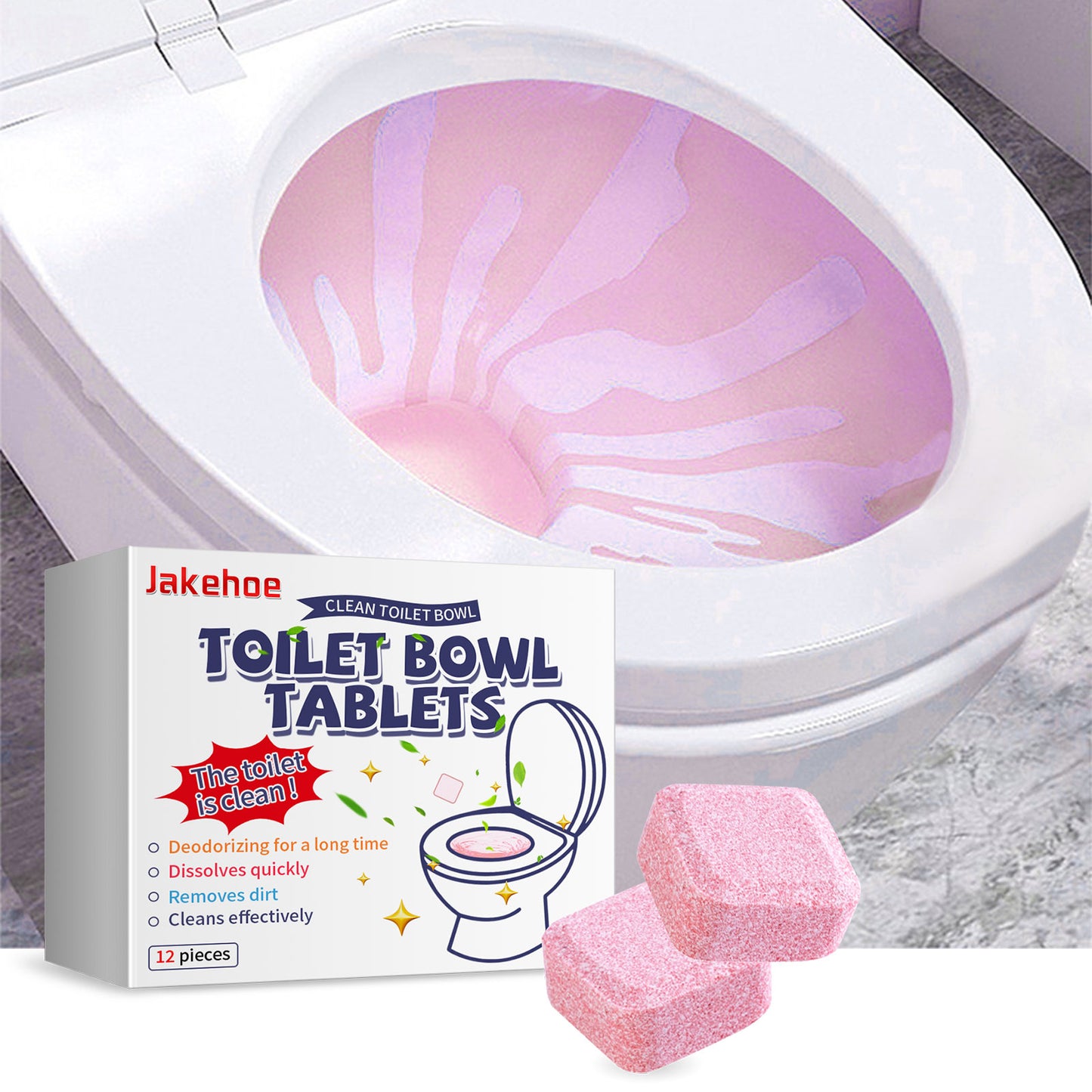 Toilet Effervescent Cleaning Tablets – Powerful Deodorizing & Stain Removal Formula