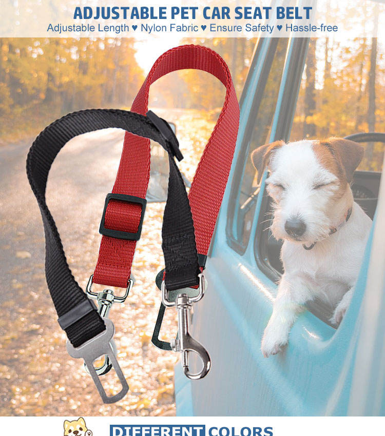 Adjustable Dog Car Seat Belt – Durable Pet Safety Leash for Safe Travel