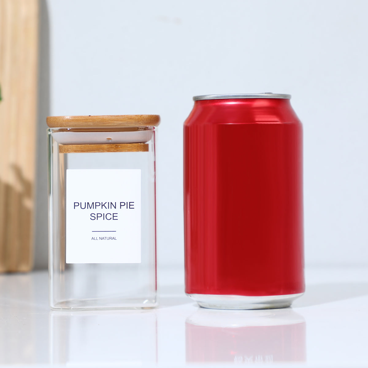 12 Pcs Square Spice Jars Set – Glass Seasoning Containers with Labels & Lids