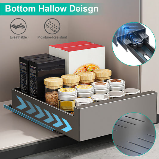 Pull Out Drawer Cabinet Organizer – Smooth Sliding Storage Rack