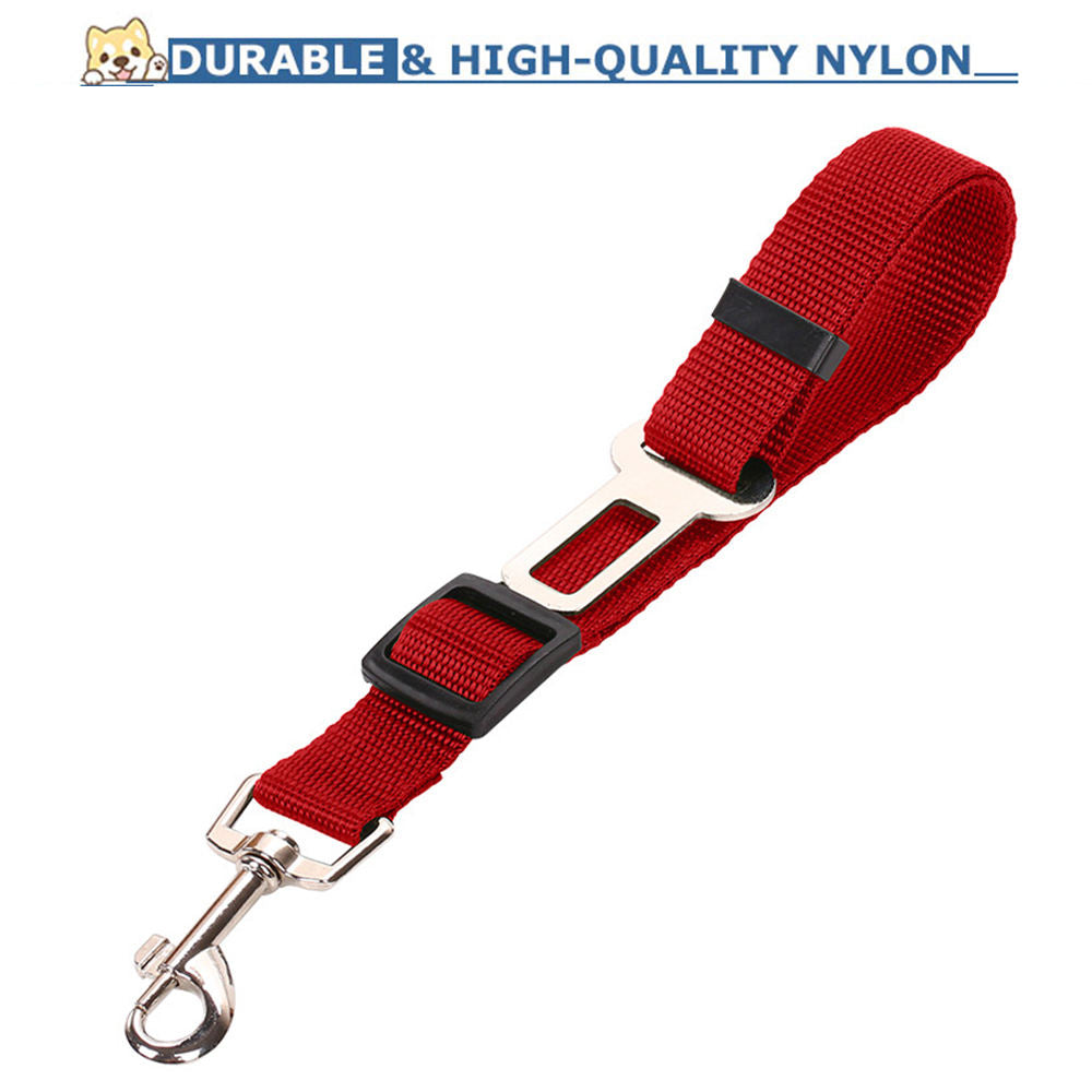 Adjustable Dog Car Seat Belt – Durable Pet Safety Leash for Safe Travel